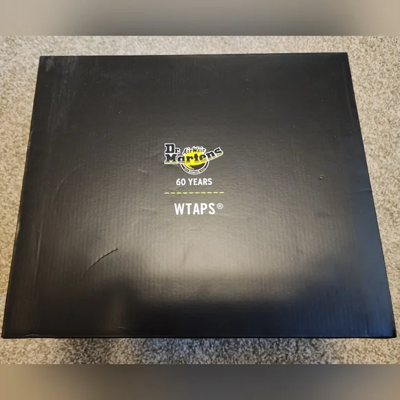 Dr. Martens WTAPS collab RARE steel toe biker Mono Black Leather Buckle Straps 8 - Picture 7 of 11